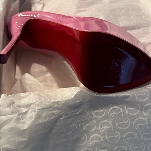 NIB Christian Louboutin Dolly Alta 160mm Pink Patent Platform Pump Size EU 37 - Picture 8 of 11